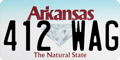 AR license plate 412WAG