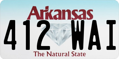 AR license plate 412WAI