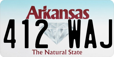 AR license plate 412WAJ
