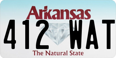 AR license plate 412WAT