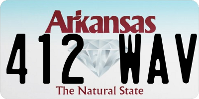 AR license plate 412WAV