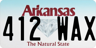 AR license plate 412WAX