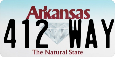 AR license plate 412WAY