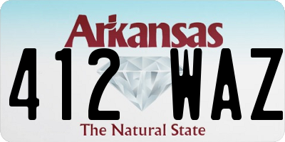 AR license plate 412WAZ