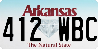 AR license plate 412WBC