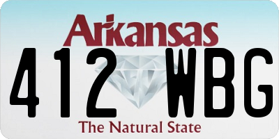 AR license plate 412WBG