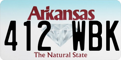 AR license plate 412WBK