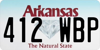 AR license plate 412WBP