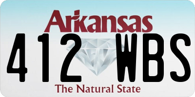 AR license plate 412WBS