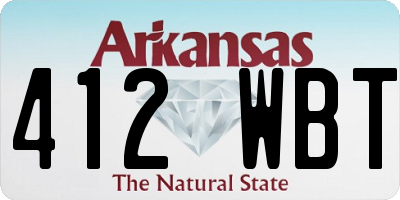 AR license plate 412WBT