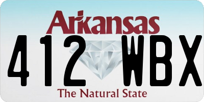 AR license plate 412WBX