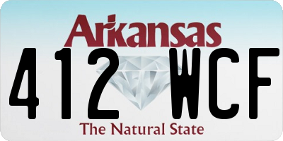 AR license plate 412WCF