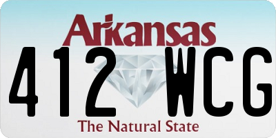 AR license plate 412WCG