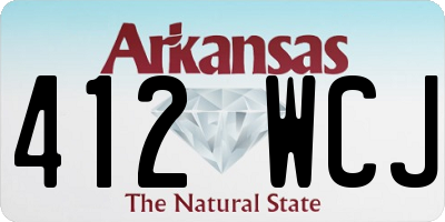 AR license plate 412WCJ