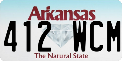 AR license plate 412WCM
