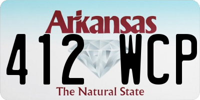 AR license plate 412WCP