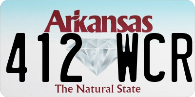 AR license plate 412WCR