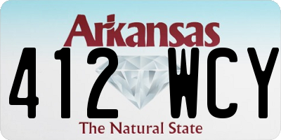 AR license plate 412WCY