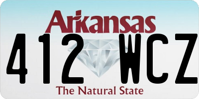 AR license plate 412WCZ