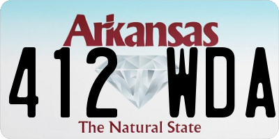 AR license plate 412WDA