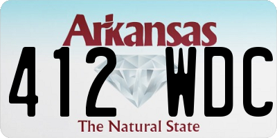 AR license plate 412WDC