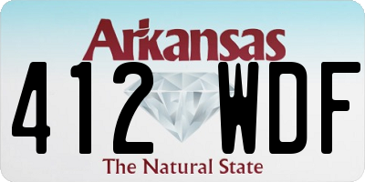 AR license plate 412WDF