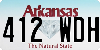 AR license plate 412WDH