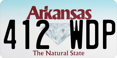AR license plate 412WDP