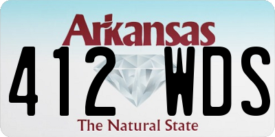 AR license plate 412WDS