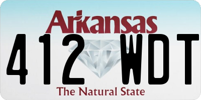 AR license plate 412WDT