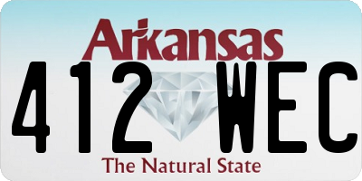AR license plate 412WEC