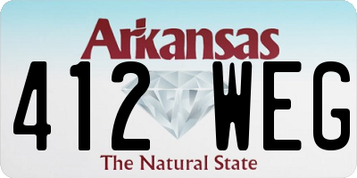 AR license plate 412WEG