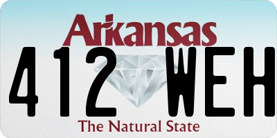 AR license plate 412WEH