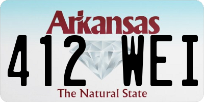 AR license plate 412WEI