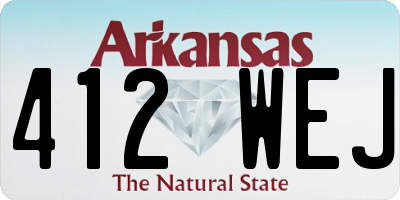 AR license plate 412WEJ