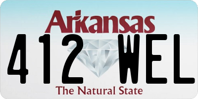 AR license plate 412WEL