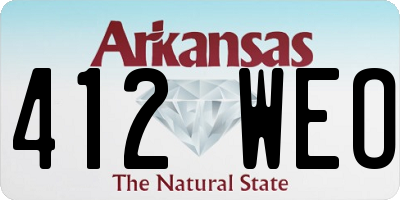 AR license plate 412WEO