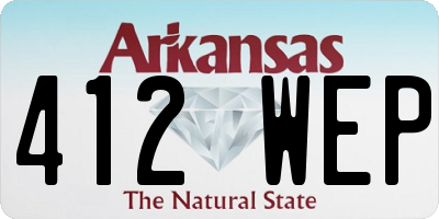 AR license plate 412WEP