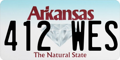 AR license plate 412WES