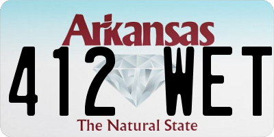 AR license plate 412WET