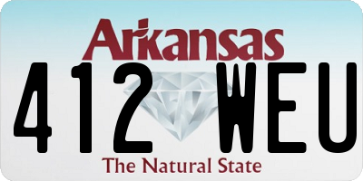 AR license plate 412WEU
