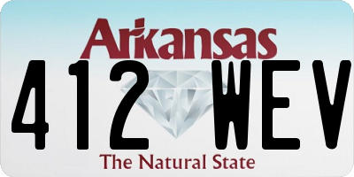 AR license plate 412WEV