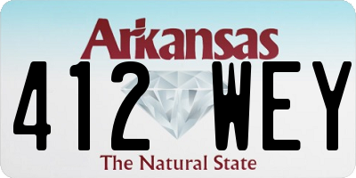 AR license plate 412WEY