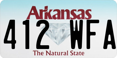 AR license plate 412WFA