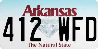 AR license plate 412WFD