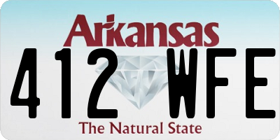 AR license plate 412WFE