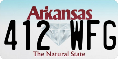 AR license plate 412WFG
