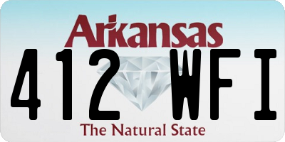 AR license plate 412WFI