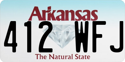 AR license plate 412WFJ