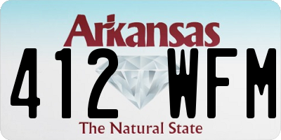 AR license plate 412WFM